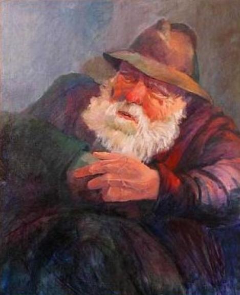 Island of Art - Paintings - The Old Fisherman