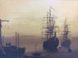 Ships Leaving Harbour at dusk (SOLD)