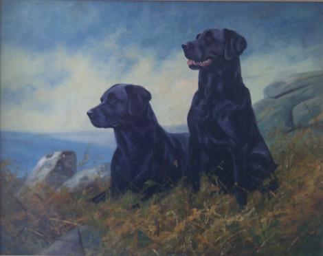 Labradors in a coastal landscape (SOLD)